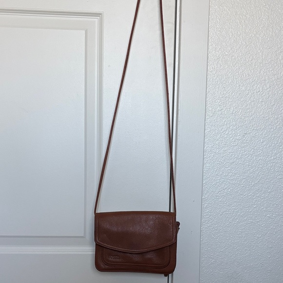 Fossil Tan/Brown Leather Crossbody Bag - Picture 13 of 13